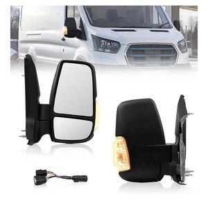 Convitex Heated Power Side Mirror Black Signal Ford Transit 150 250 350 15-25